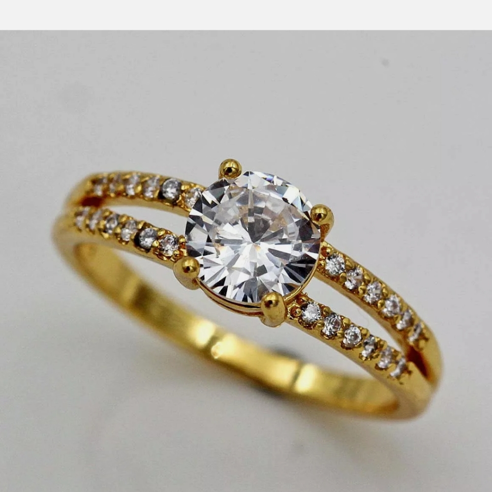 New 18kt gold filled cz  ring